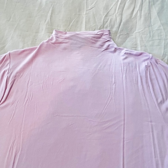 TOP, MOCK NECK, CHALK PINK, SIZE 4X, SHORT SLEEVES, MICHEL STUDIO for ADDITION - Picture 11 of 11